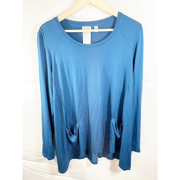 LOGO by Lori Goldstein Tops - LOGO by Lori Goldstein Long Sleeve Shirt with Pockets Size L